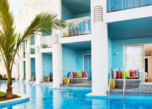 Azul Beach Resort Negril is a family friendly resort located in Jamaica, popular with families because kids stay for free.